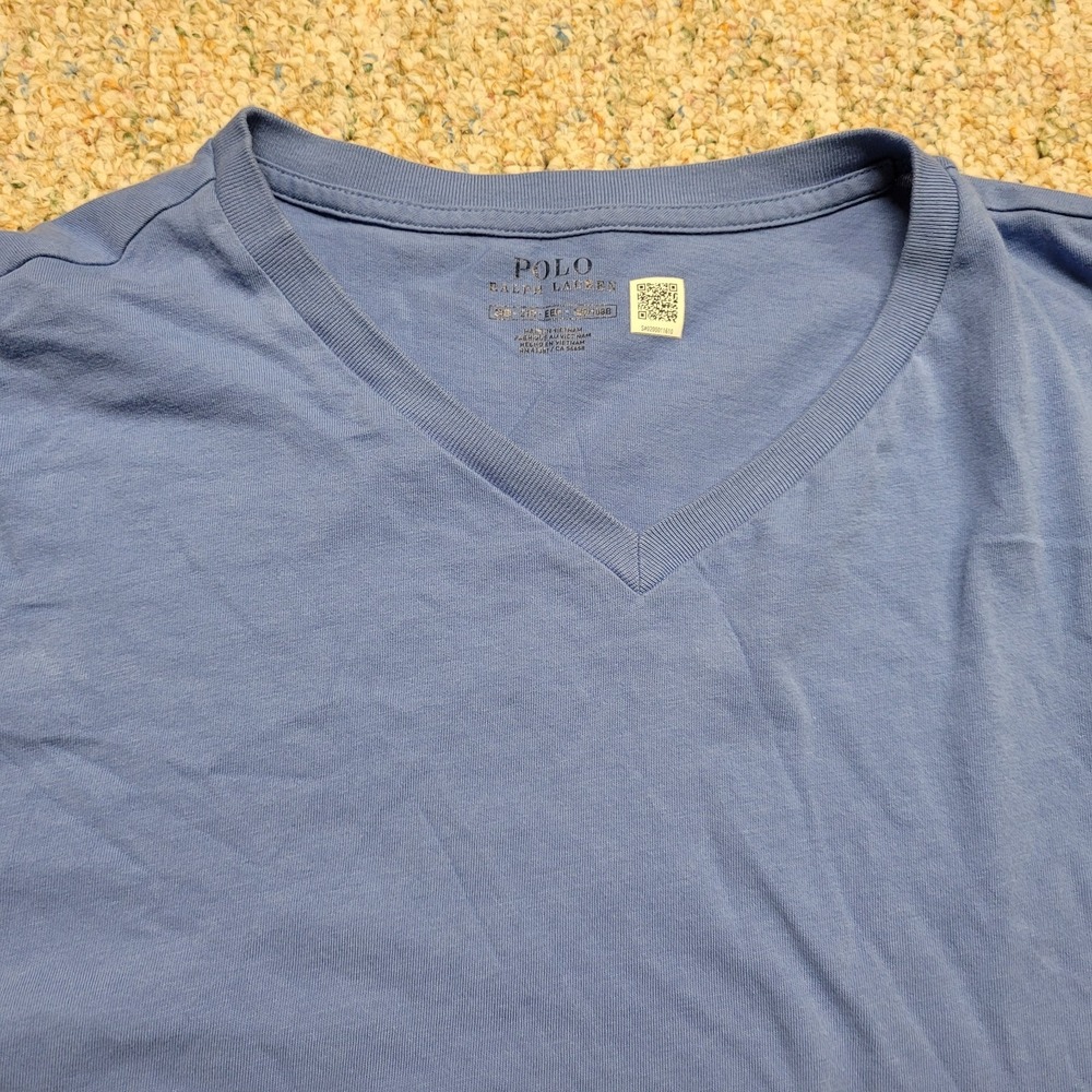 Polo Ralph Lauren Shirt Mens 2XL Blue Classic‎ Short Sleeve Casual Pony Tee - Picture 2 of 14